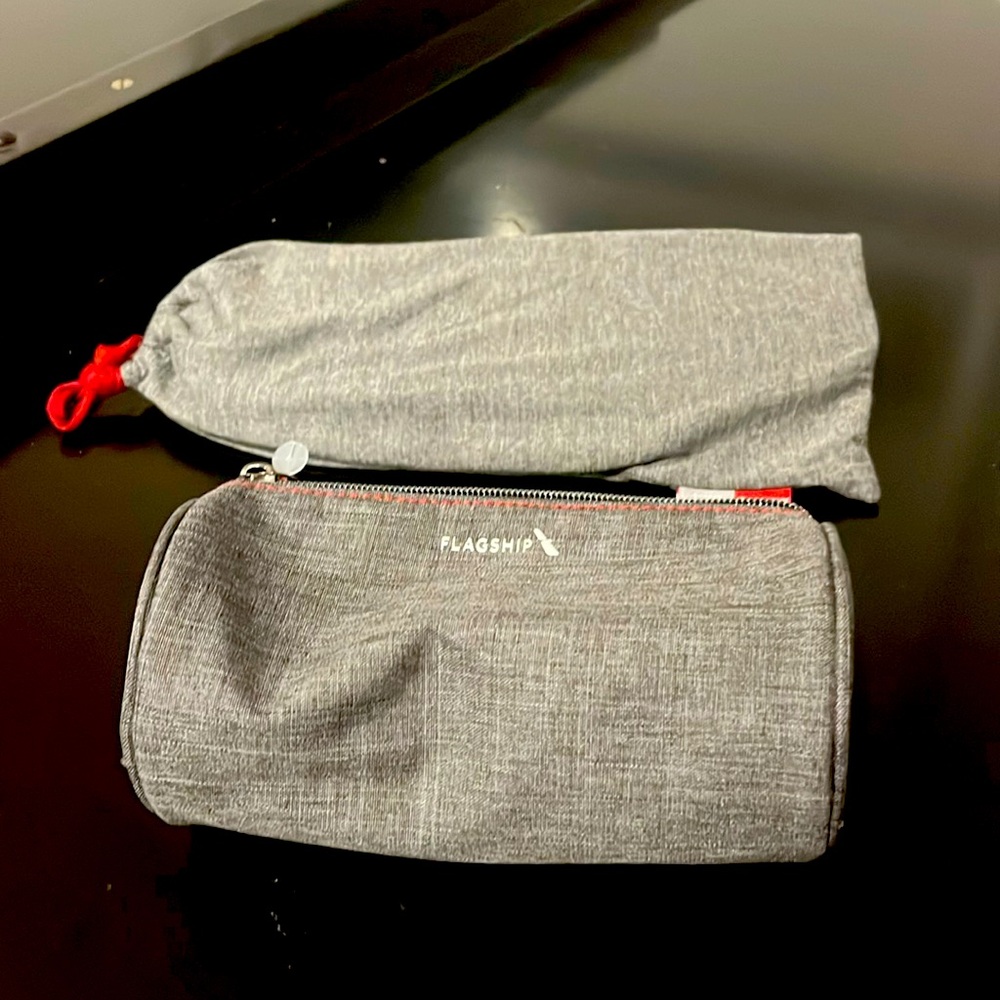 American Airlines Business Class Amenity Travel Kit Toiletry Bag & Slippers Set